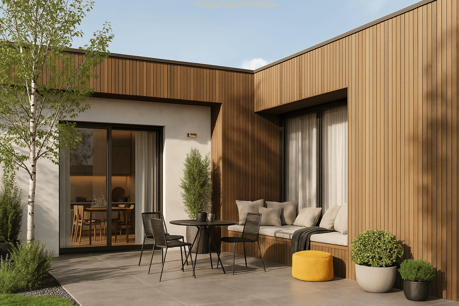 Holzhof Фасадная реечная панель ДПК Holzhof Eco 219*26*3000мм, коричневый
