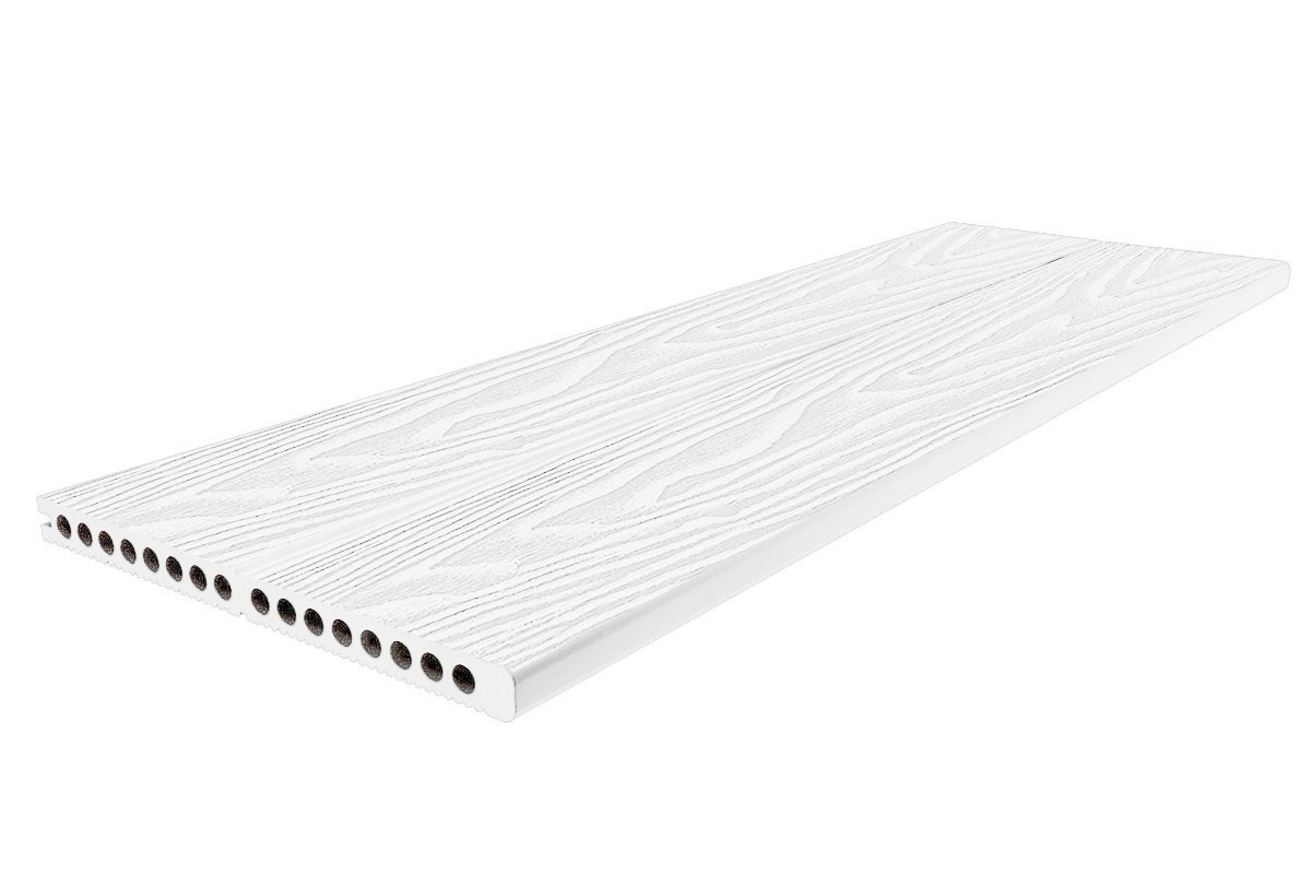 Holzhof, Россия Ступень NauticPrime Esthetic Wood 300*22*4000мм, слоновая кость
