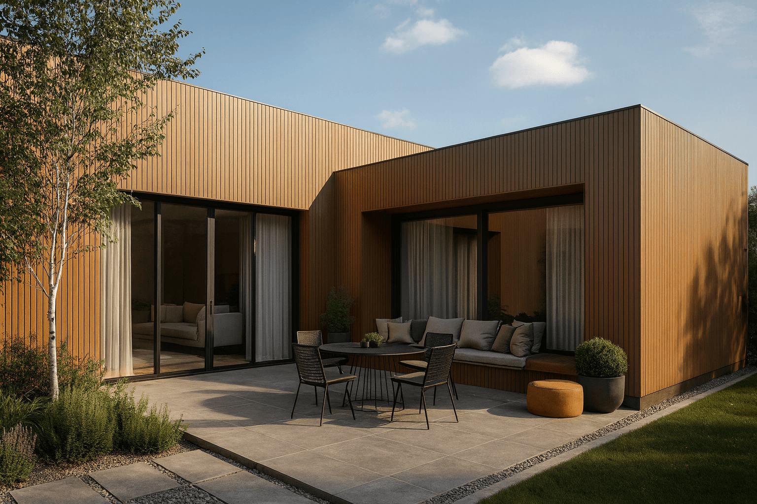 Holzhof Фасадная реечная панель ДПК Holzhof Eco 219*26*3000мм, коричневый