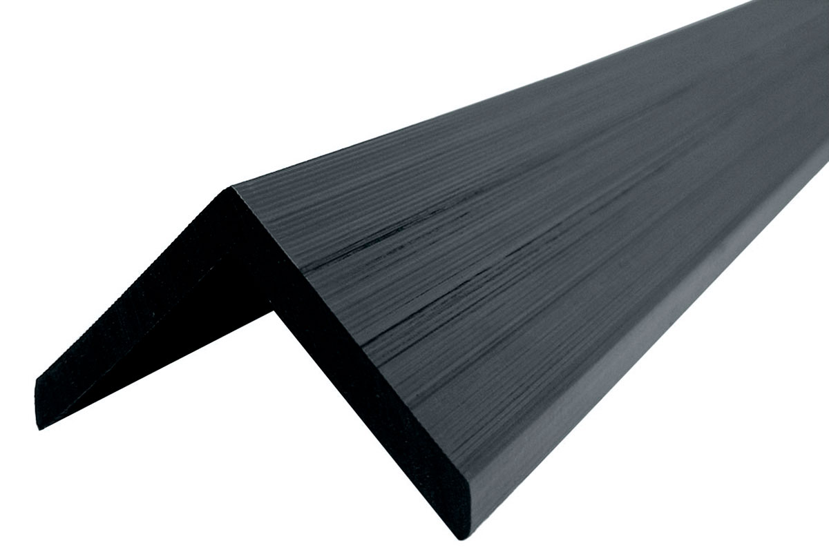 Holzhof Уголок ДПК 50*50*4000мм для вертикальной стеновой панели NauticPrime Co-Extrusion, цвет Тёмно-серый