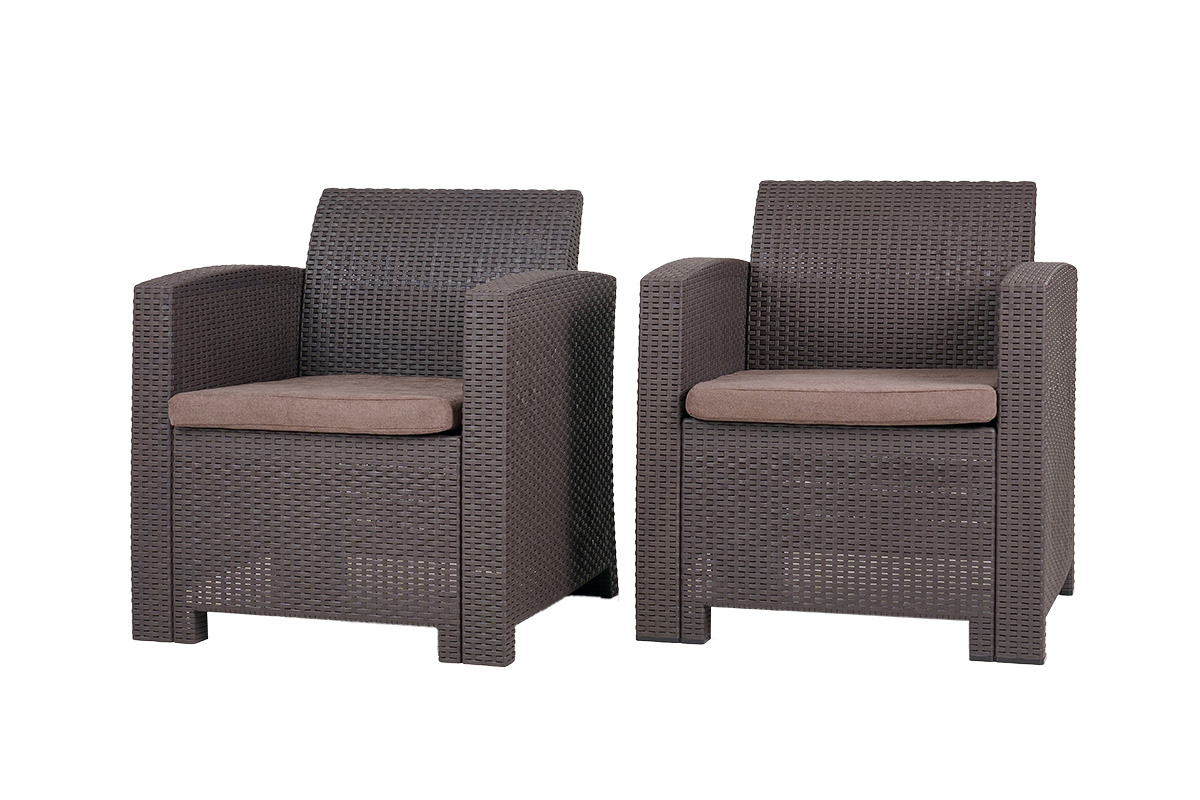 B:Rattan Arizona b:rattan, Кресло (2шт.), венге (2 подушки)