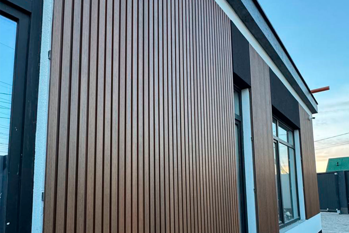 Holzhof Вертикальная стеновая панель ДПК NauticPrime Line Co-Extrusion 219*26*4000мм, цвет Тик