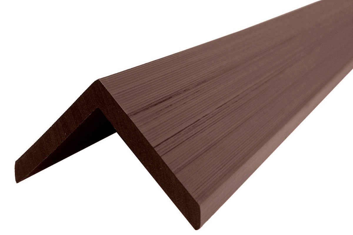 Holzhof Уголок ДПК 50*50*3000мм для вертикальной стеновой панели NauticPrime Co-Extrusion, цвет Венге