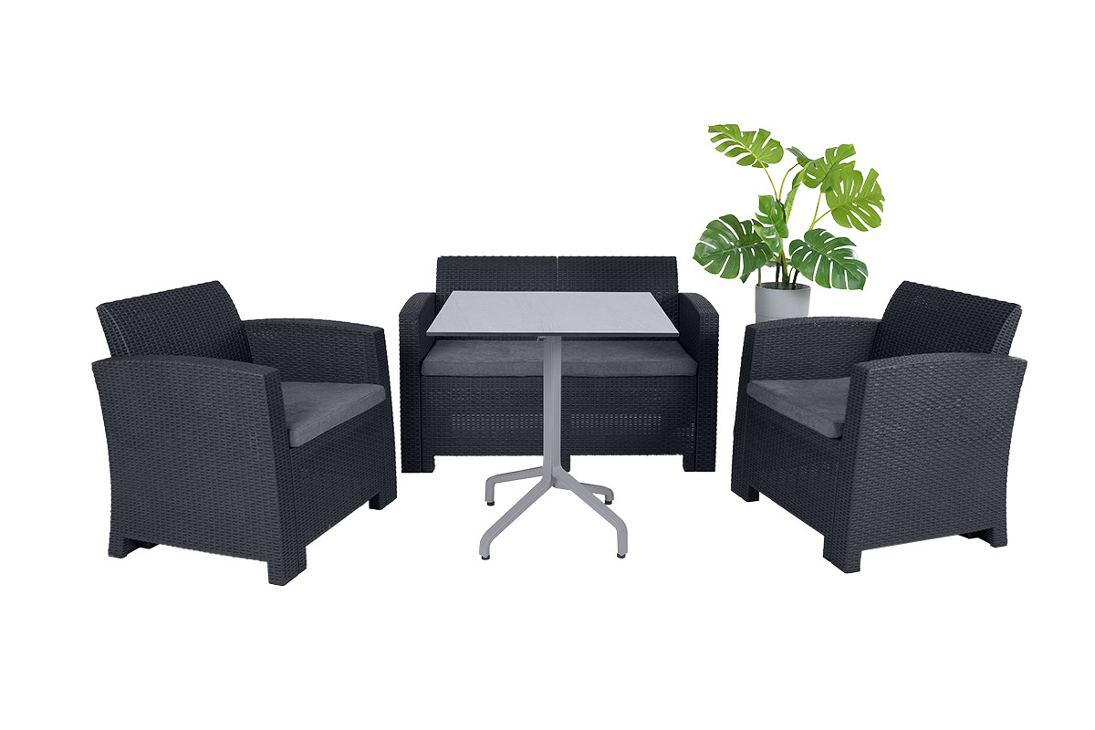 B:Rattan Arizona b:rattan, Диван двухместный, антрацит (2-х местная подушка)