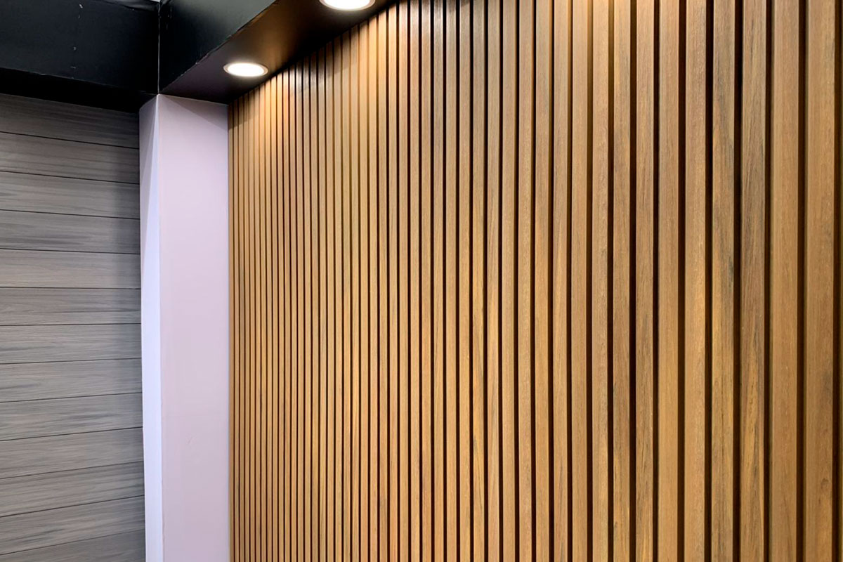 Holzhof Вертикальная стеновая панель ДПК NauticPrime Line Co-Extrusion 219*26*4000мм, цвет Тик
