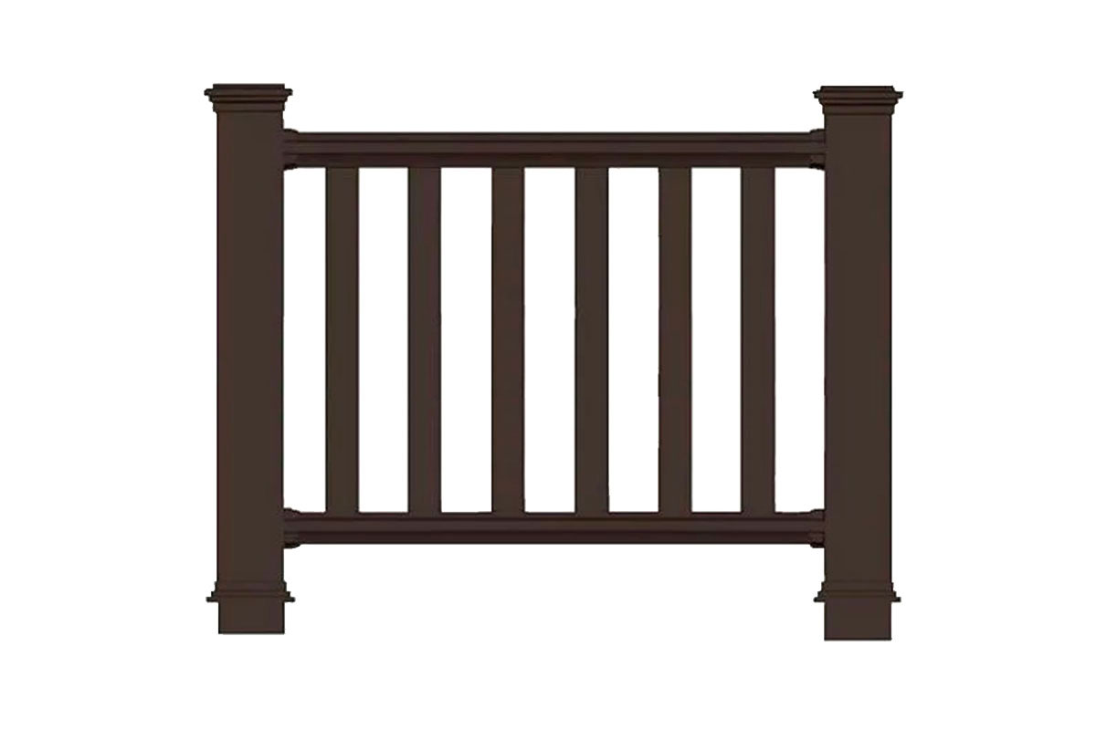 Holzhof, Россия Ограждение ДПК holzhof woodstyle секция 1 м.п., с тиснением 3D,