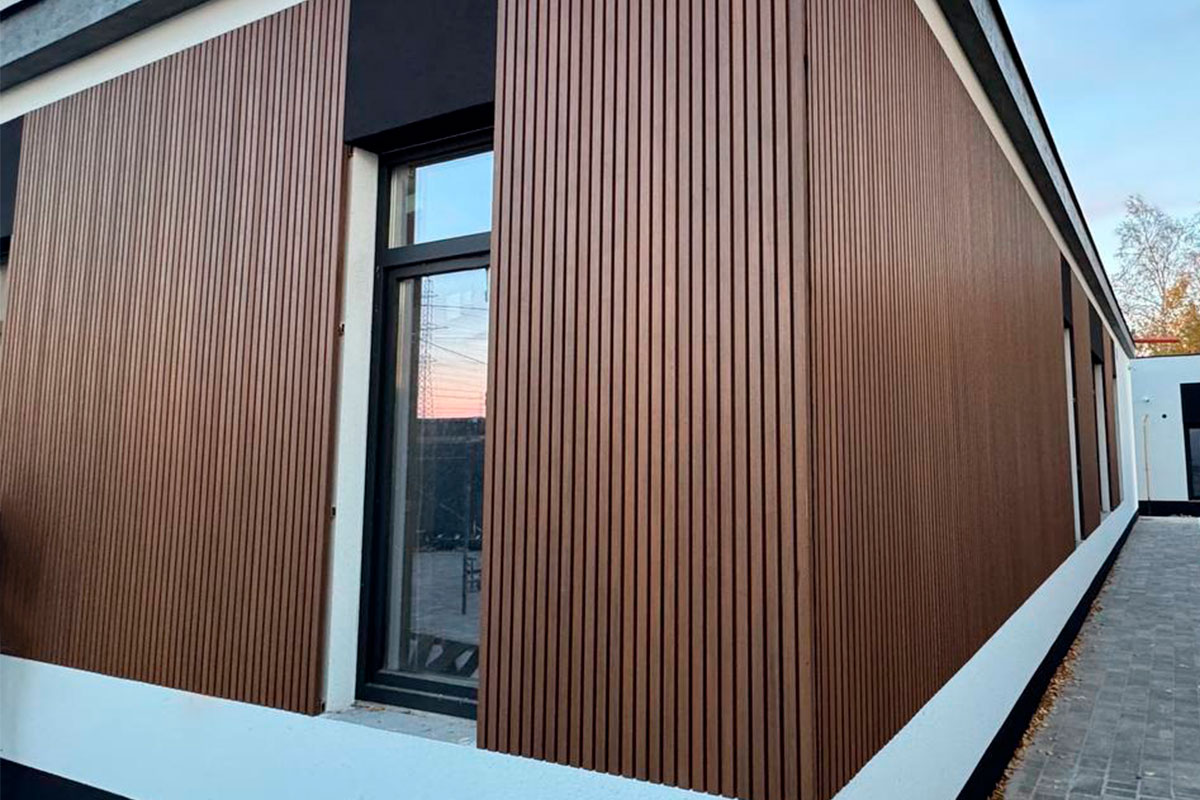 Holzhof Вертикальная стеновая панель ДПК NauticPrime Line Co-Extrusion 219*26*4000мм, цвет Тик