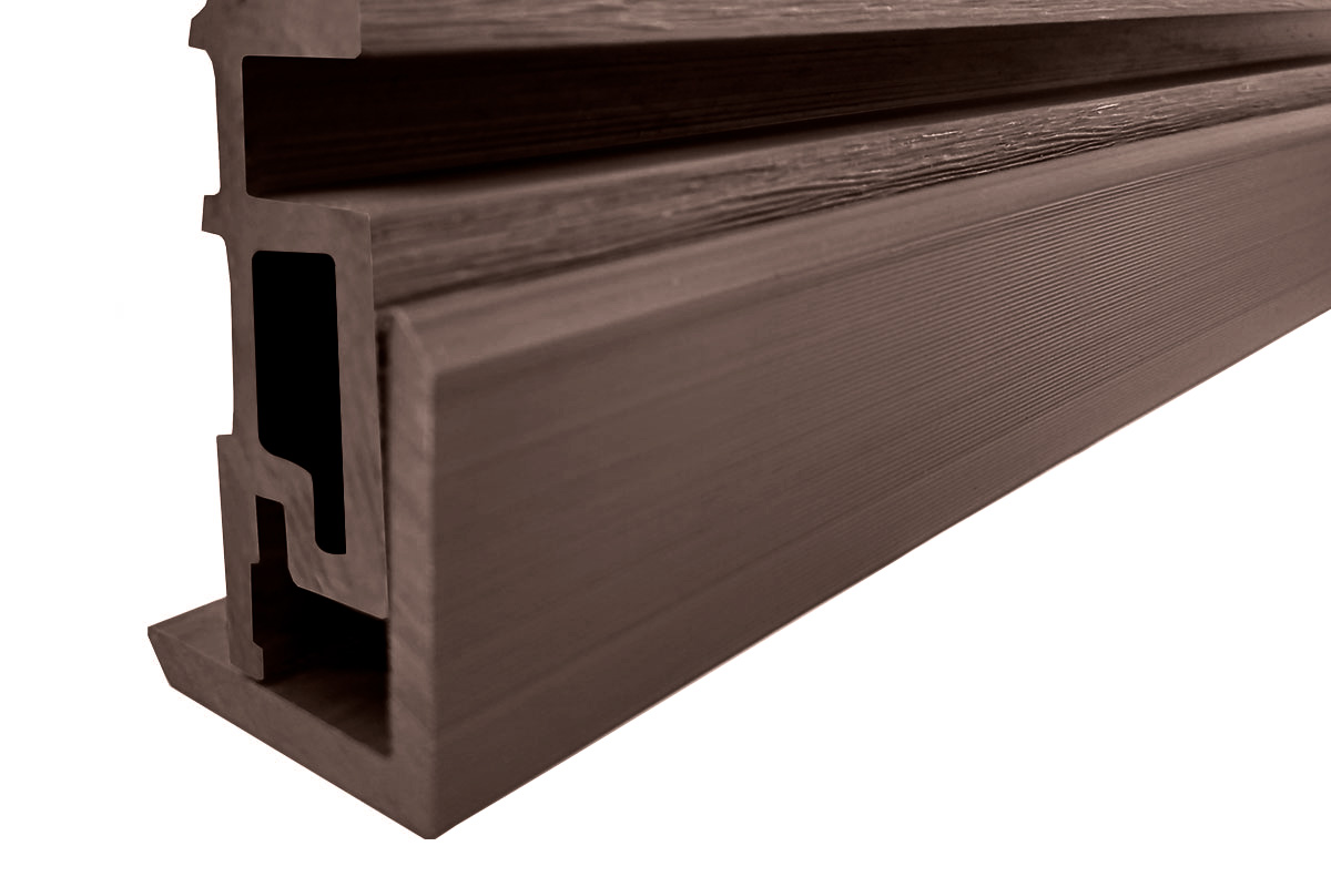 Holzhof Вертикальная стеновая панель ДПК NauticPrime Line Co-Extrusion 219*26*3000мм, цвет Венге