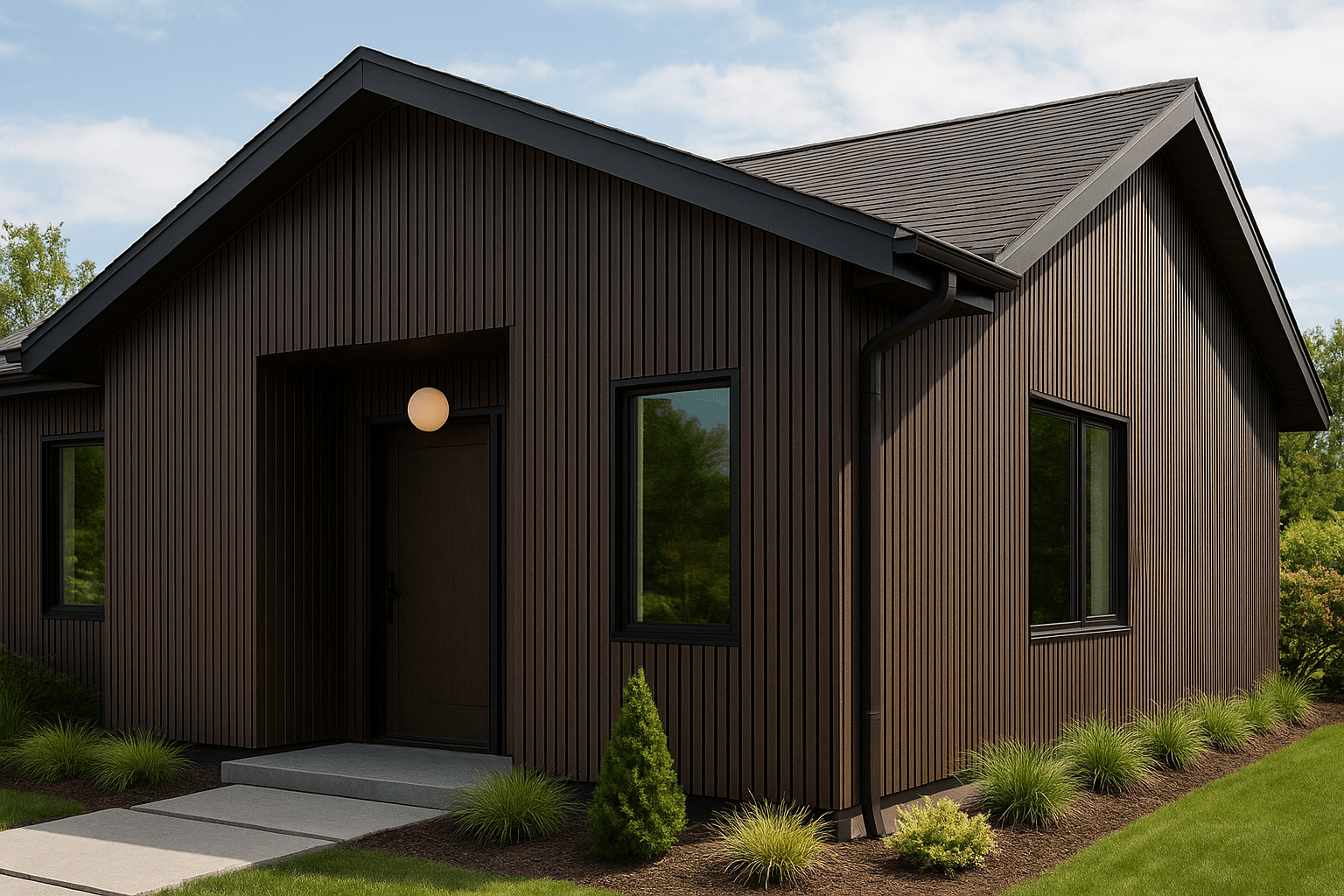 Holzhof Фасадная реечная панель ДПК Holzhof Eco 219*26*3000мм, венге