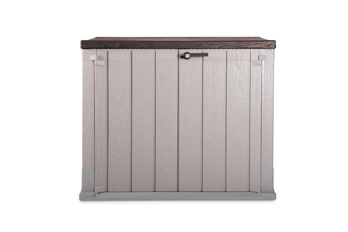 Toomax, Италия Ящик пластиковый TOOMAX Wood Style 842л СЕРЫЙ/КОРИЧНЕВЫЙ