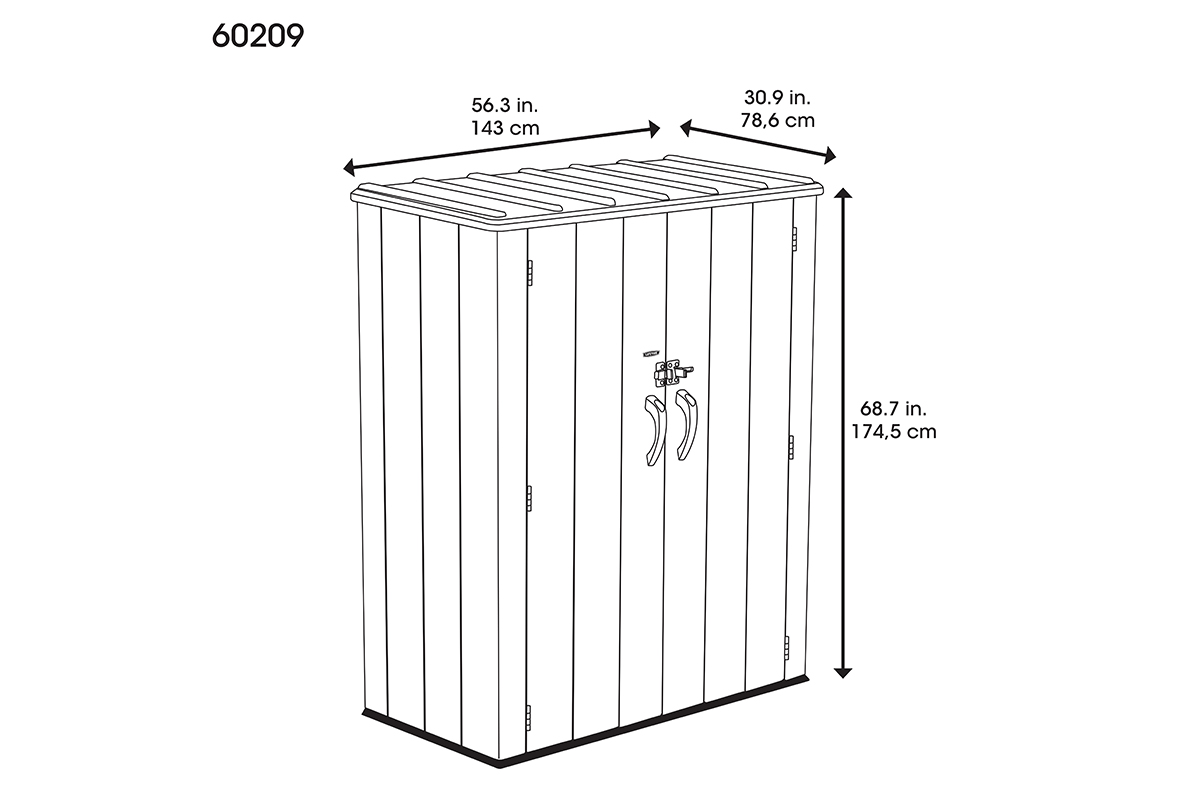 Lifetime, США Ящик-шкаф WoodLook, 1500 л, коричневый