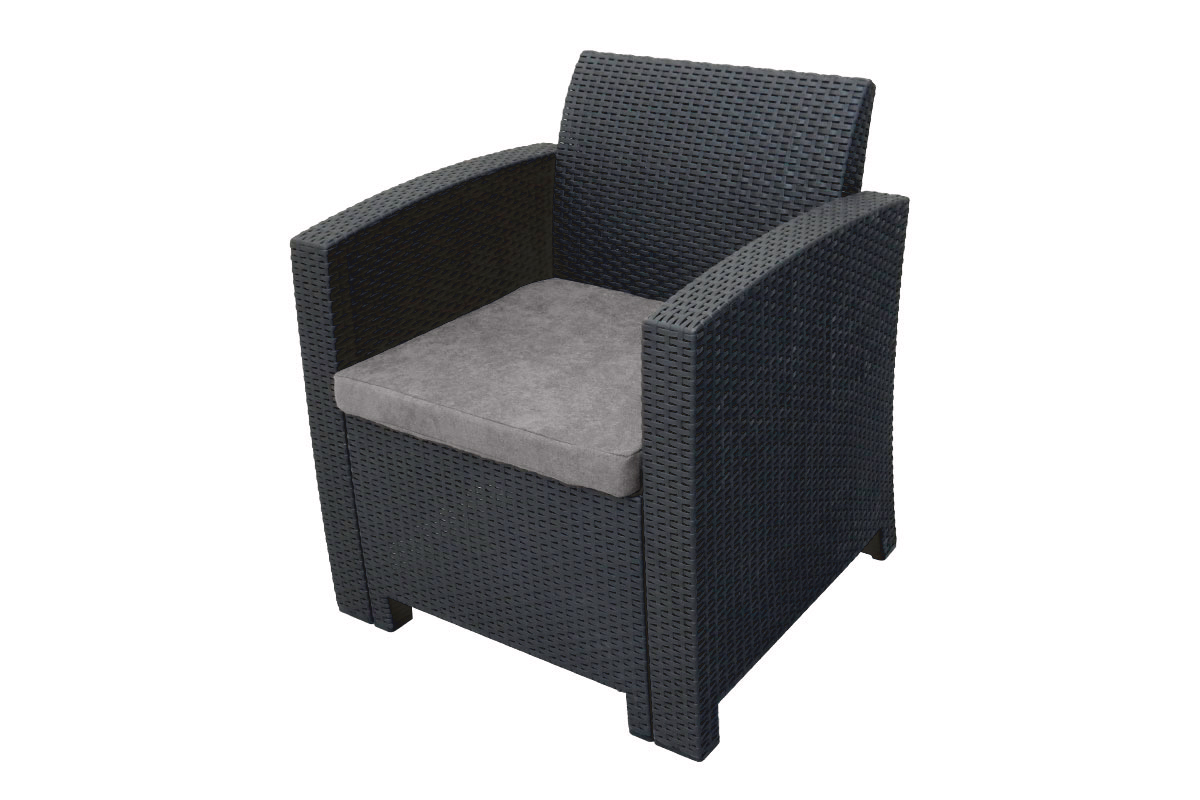 B:Rattan Arizona b:rattan, Кресло (2шт.), антрацит (2 подушки)