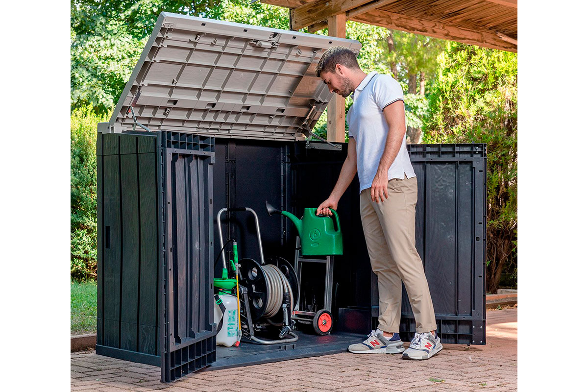Toomax, Италия Ящик пластиковый TOOMAX STORA WAY PLUS XL 1270л, антрацит/светло-серый